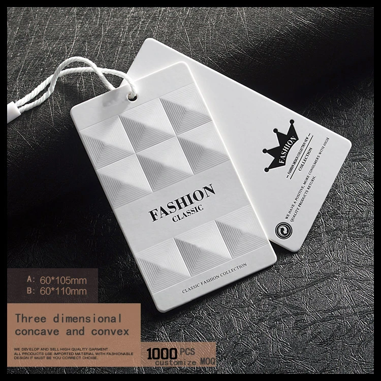 High Quality Custom Printing UHF RFID Smart Clothing Label Hang Tag for Apparel