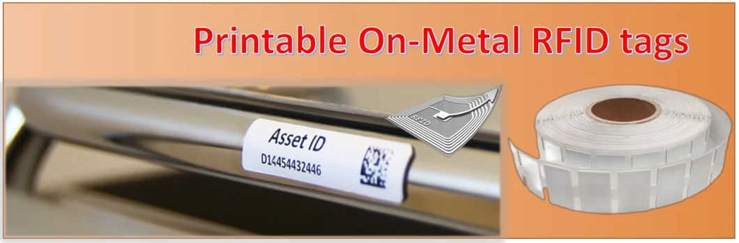 Long Range Flexible Anti-Metal RFID Sticker Label Soft UHF on Metal Tag Soft Industrial Asset Tracking Printable UHF RFID Anti-Metal Tag