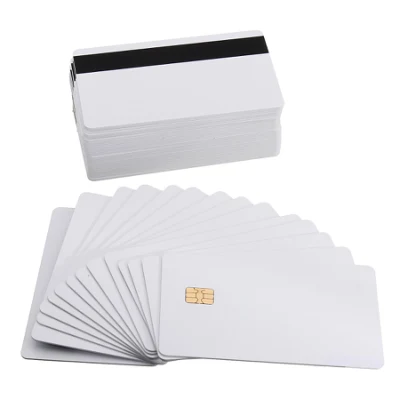 Cartes imprimables de taille de carte de crédit de carte à puce de bande magnétique vierge de PVC