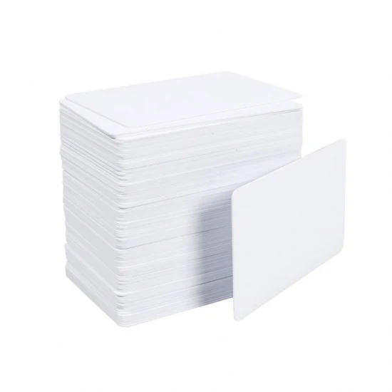 Carte en PVC blanc vierge ordinaire pour imprimante thermique