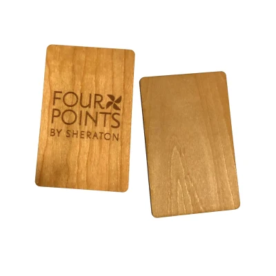 Cartes de visite en bois en bambou Carte de visite en bois de laser de morceau en bois adaptée aux besoins du client