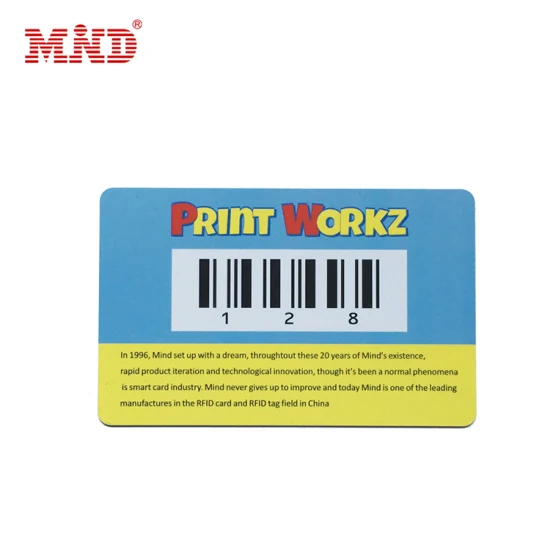Carte de membre à code-barres en plastique Carte avec code-barres Carte VIP à code-barres en plastique