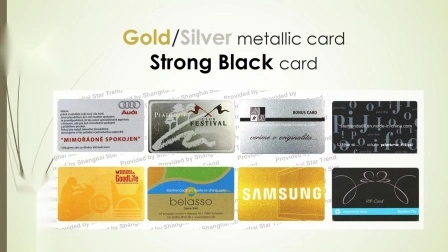 Carte VIP en plastique Carte-cadeau Carte PVC de fidélité avec sérigraphie Or/Hot Stamp Gold/Laser Stamping Gold