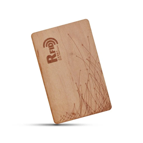 Huahao Fabricant Personnalisé Recyclable Biodégradable NFC Business RFID Cartes En Bois