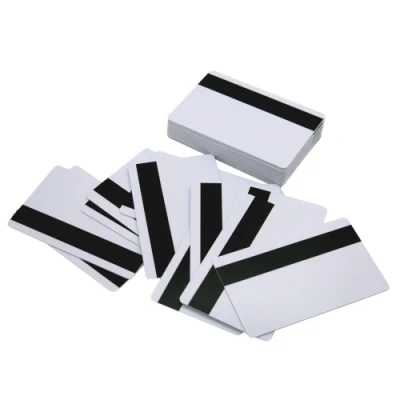 Cartes en PVC blanc de qualité supérieure avec bande magnétique Hico 1/2